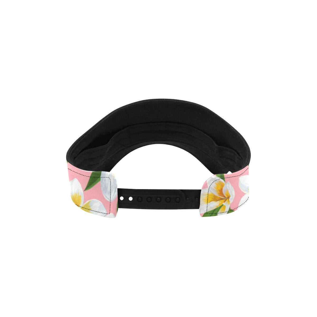 White Plumeria Pattern Print Design PM011 Unisex Sun Visor