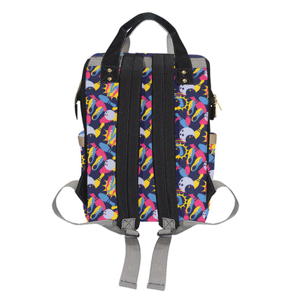 Bowling Pattern Print Design 02 Diaper Bag Backpack