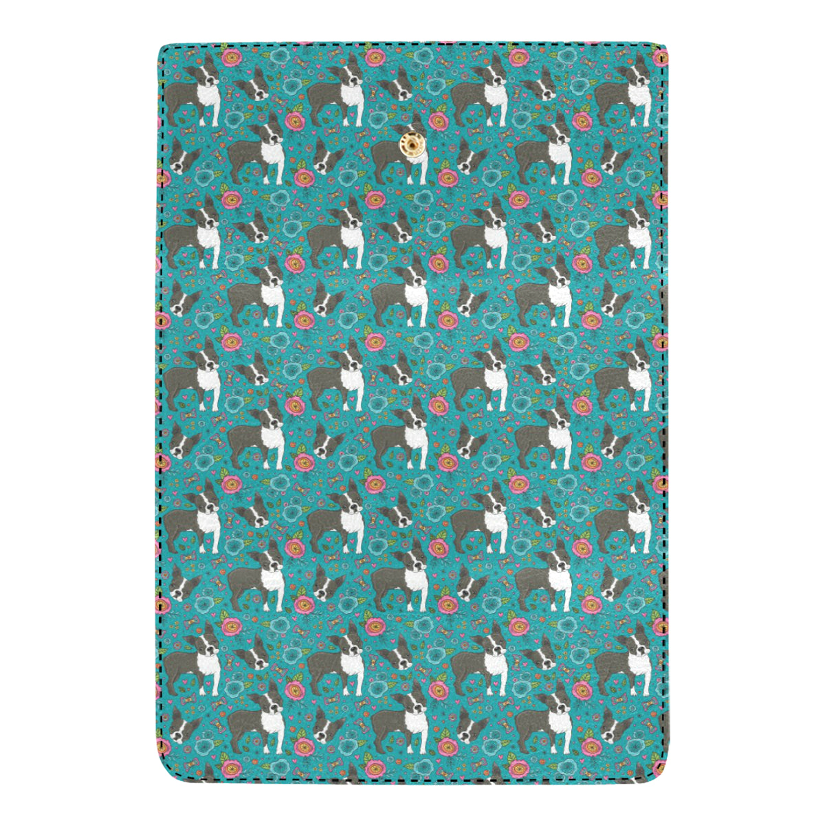 Boston Terrier Pattern Print Design 07 Women's Trifold Wallet