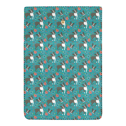 Boston Terrier Pattern Print Design 07 Women's Trifold Wallet