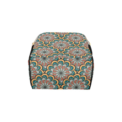 Mandala Pattern Print Design 01 Diaper Bag Backpack