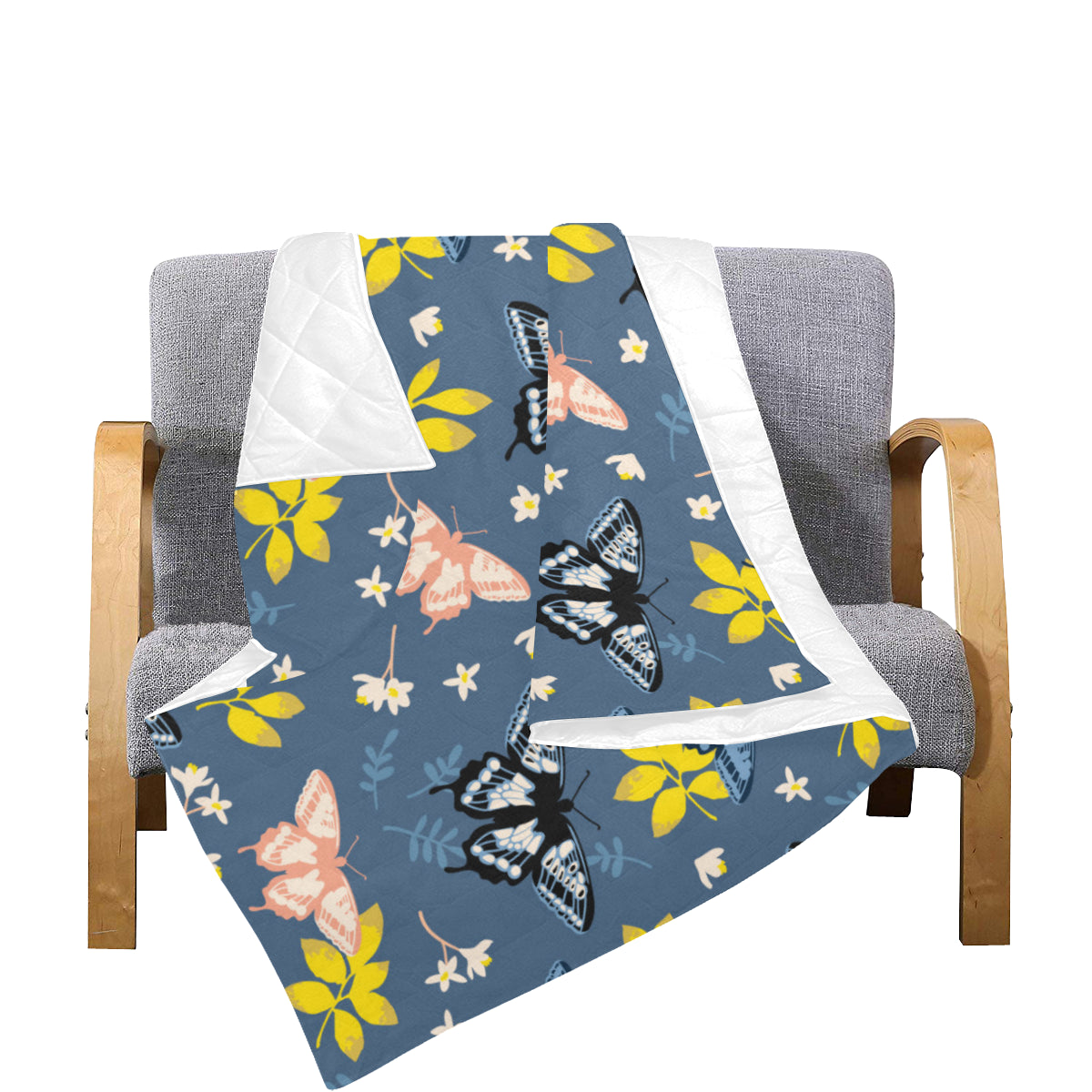 Monarch Butterfly Pattern Print Design 02 Premium Quilt