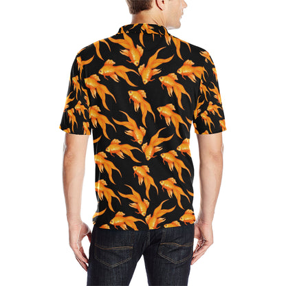 Goldfish Pattern Print Design 03 Men Polo Shirt