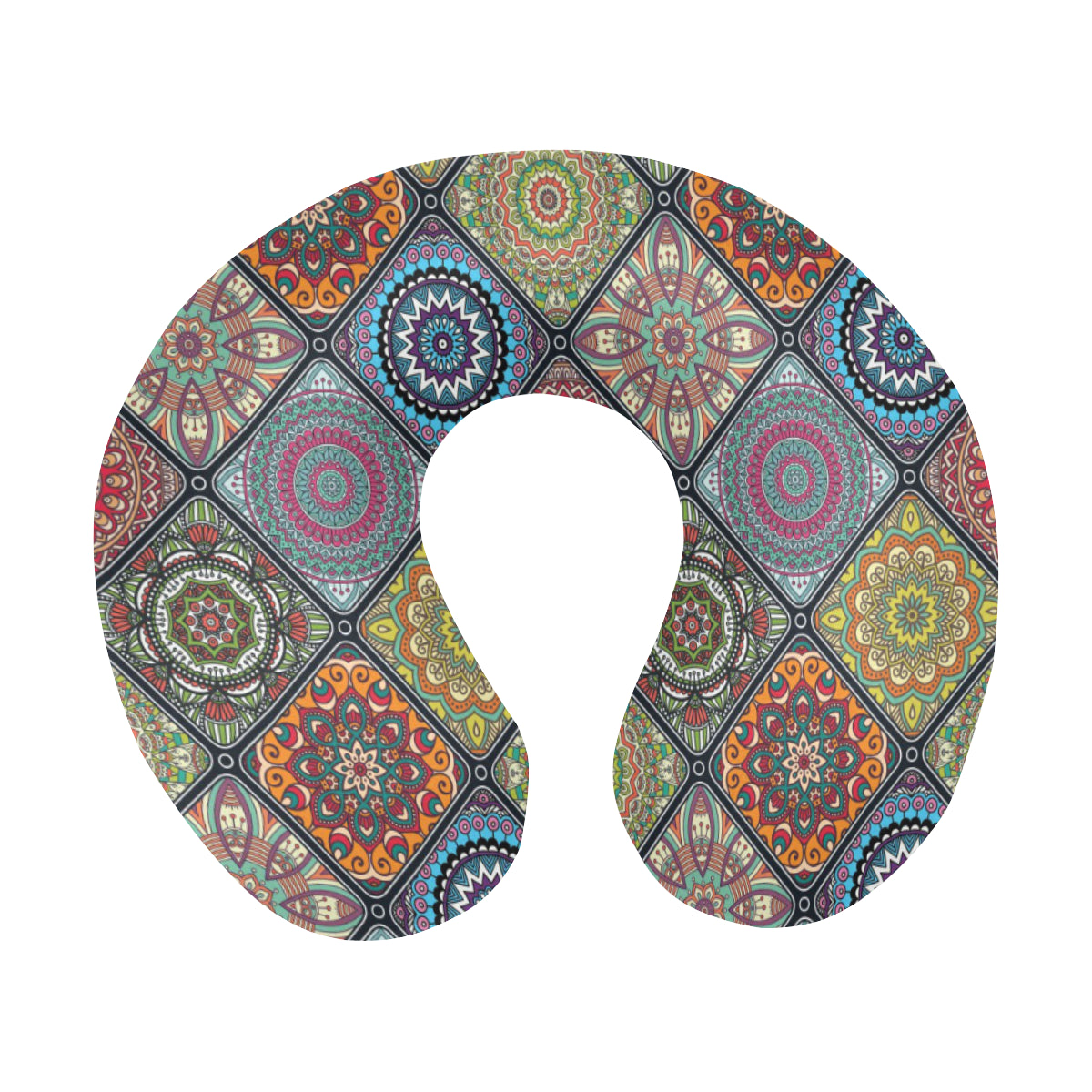 Bohemian Pattern Print Design 05 U-Shaped Travel Neck Pillow