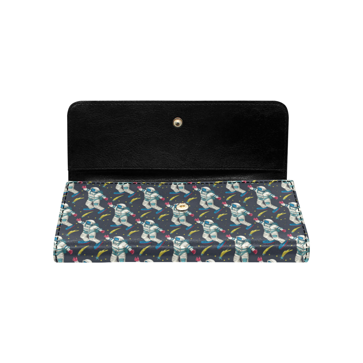 Astronaut Pattern Print Design 04 Women's Trifold Wallet