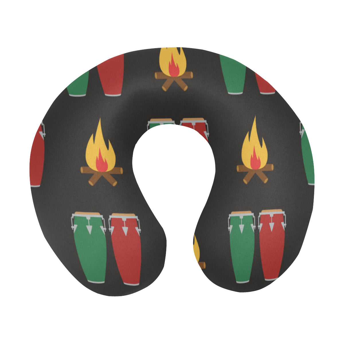Conga Pattern Print Design 01 U-Shaped Travel Neck Pillow