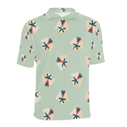 Karate Pattern Print Design 02 Men Polo Shirt