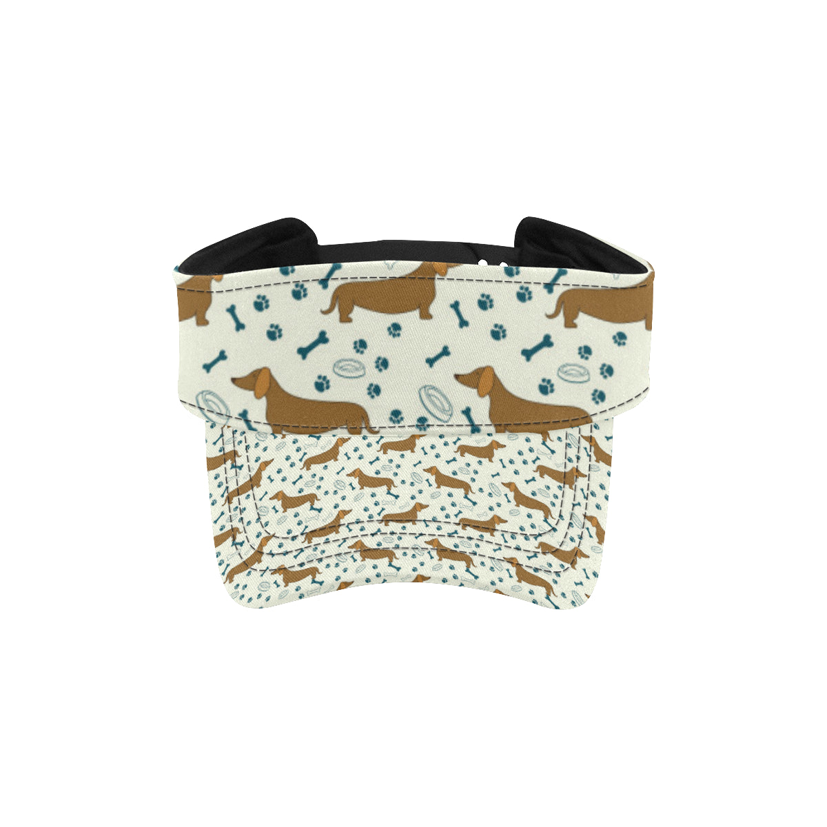 Dachshund Pattern Print Design 01 Unisex Sun Visor
