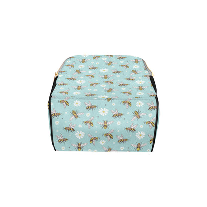 Bee Pattern Print Design BEE010 Diaper Bag Backpack