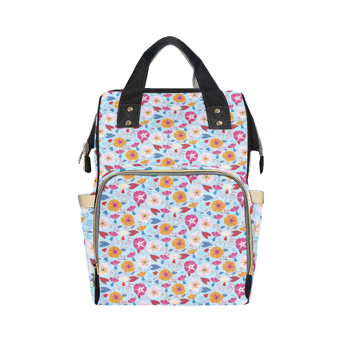 Morning Glory Pattern Print Design MG06 Diaper Bag Backpack