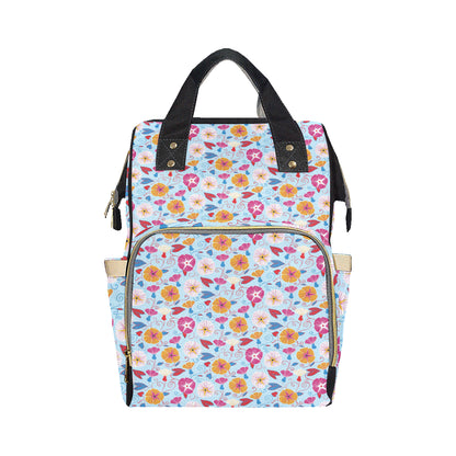 Morning Glory Pattern Print Design MG06 Diaper Bag Backpack