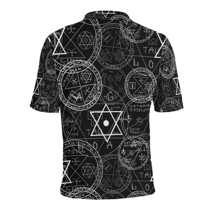 Pentagram Pattern Print Design A01 Men Polo Shirt