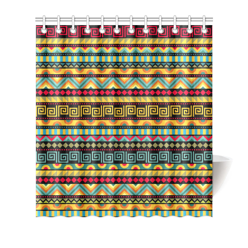 African Pattern Print Design 03 Shower Curtain