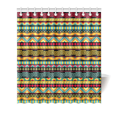 African Pattern Print Design 03 Shower Curtain