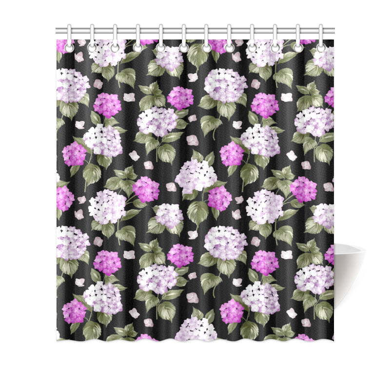 Hydrangea Pattern Print Design HD011 Shower Curtain