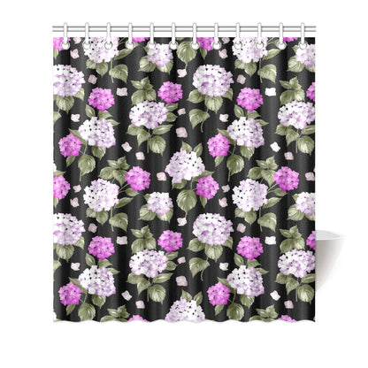 Hydrangea Pattern Print Design HD011 Shower Curtain