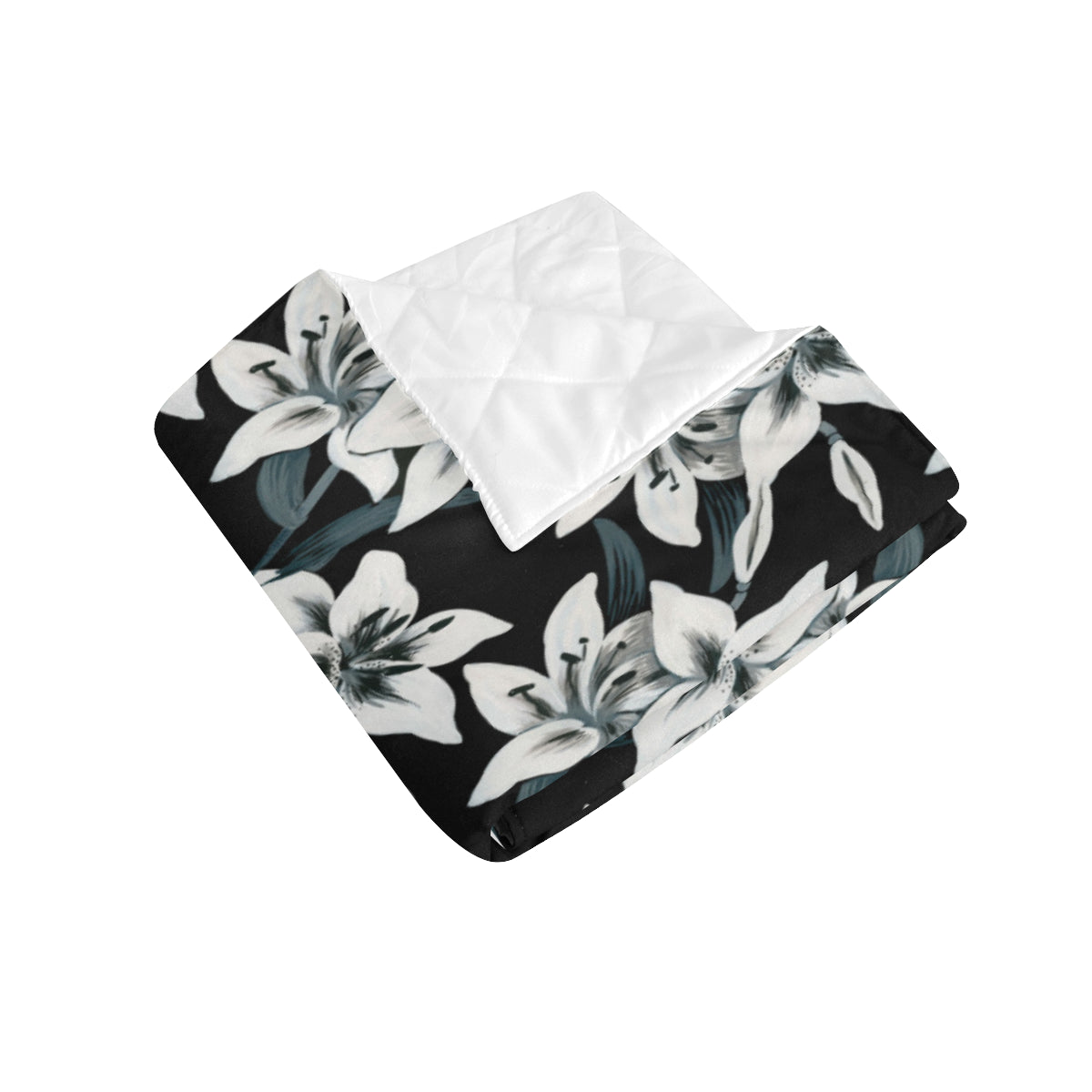 Lily Pattern Print Design 03 Premium Quilt