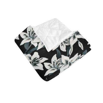 Lily Pattern Print Design 03 Premium Quilt