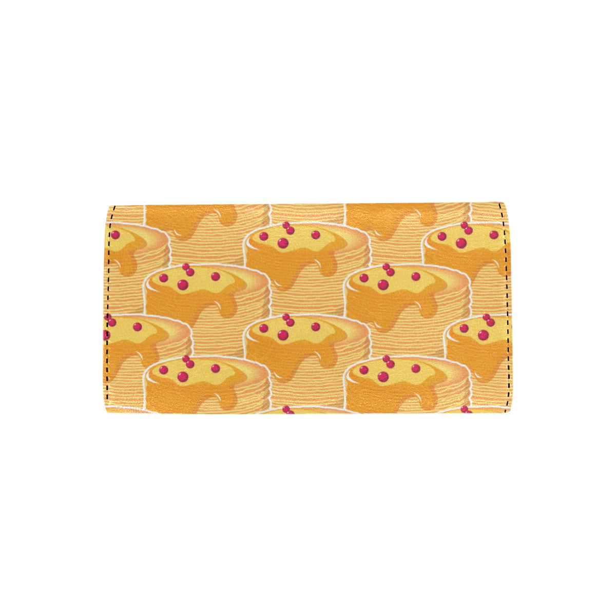 Pancake Pattern Print Design A04 Women's Trifold Wallet