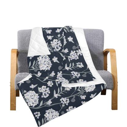 Hydrangea Pattern Print Design HD07 Premium Quilt