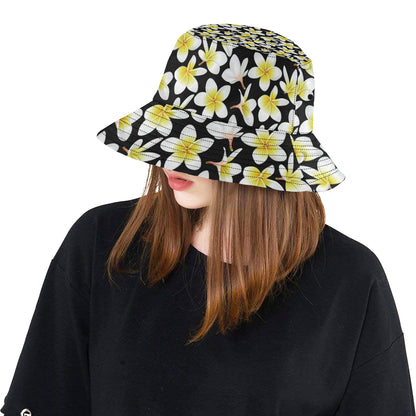 Yellow Plumeria Hawaiian Flowers Unisex Bucket Hat