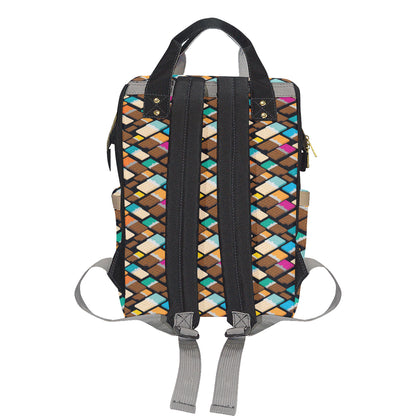Chocolate Pattern Print Design 02 Diaper Bag Backpack