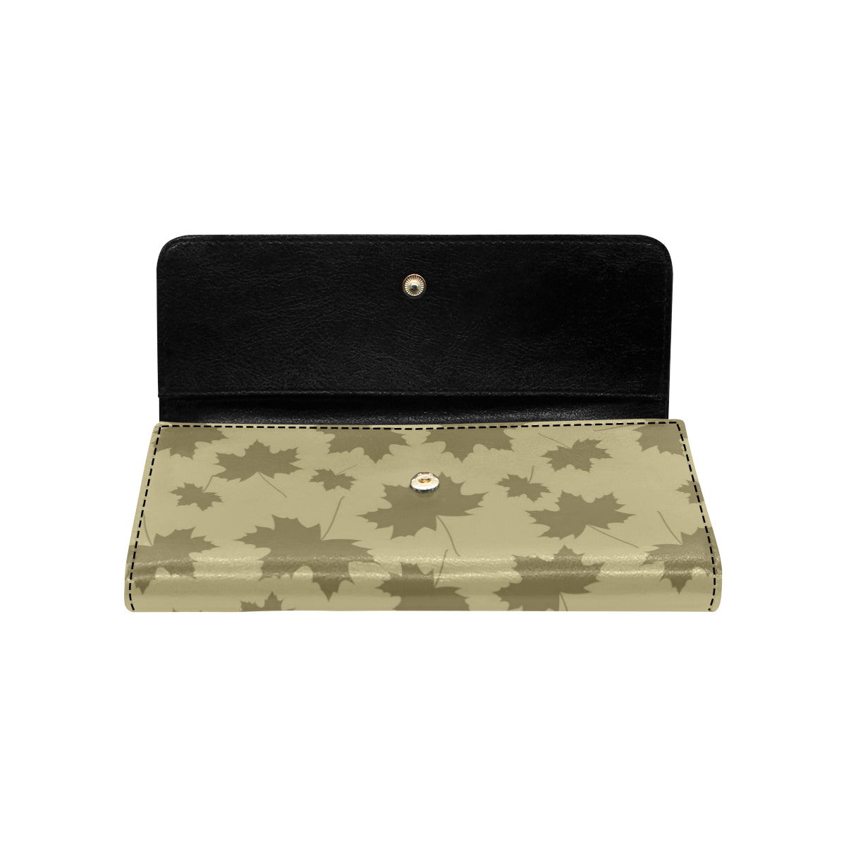 Maple Leaf Pattern Print Design 01 Women's Trifold Wallet