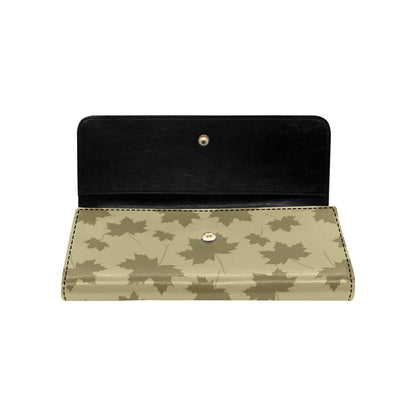 Maple Leaf Pattern Print Design 01 Women's Trifold Wallet