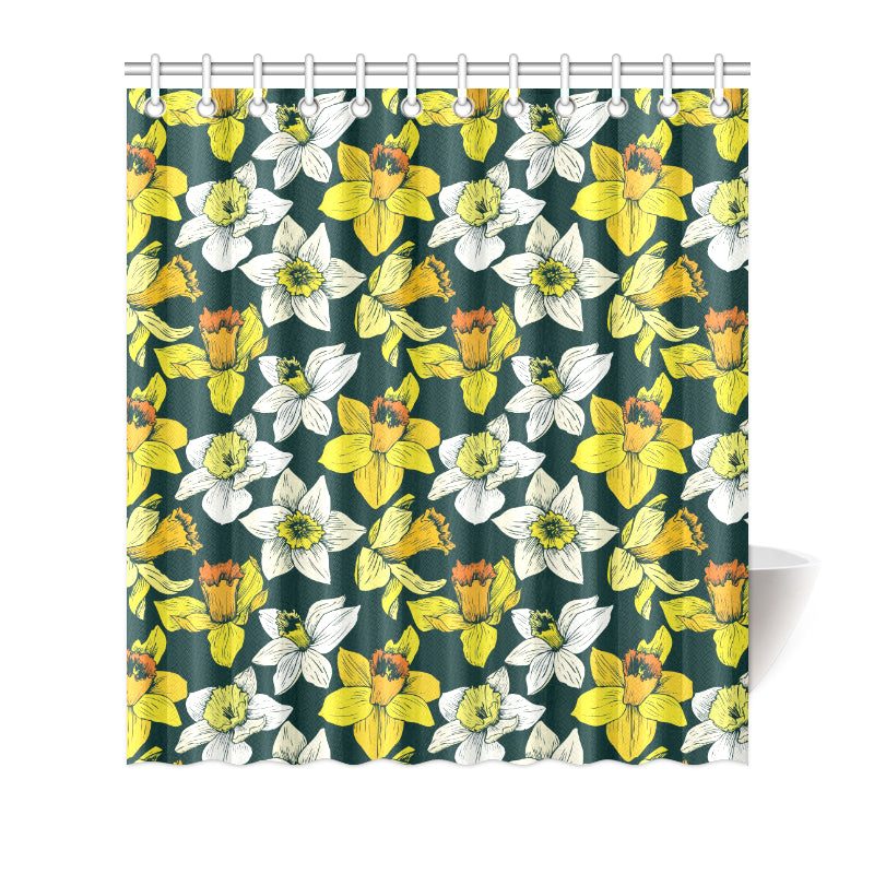 Daffodils Pattern Print Design DF02 Shower Curtain