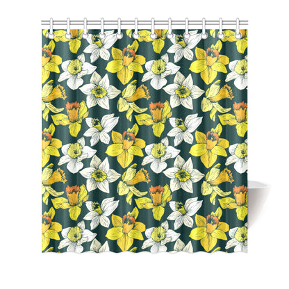 Daffodils Pattern Print Design DF02 Shower Curtain