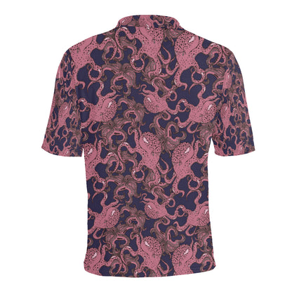 Octopus Pattern Print Design A03 Men Polo Shirt