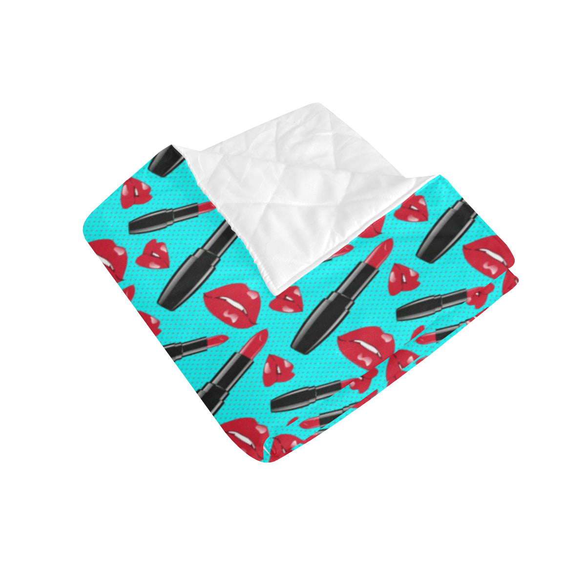 Lipstick Pattern Print Design LT02 Premium Quilt
