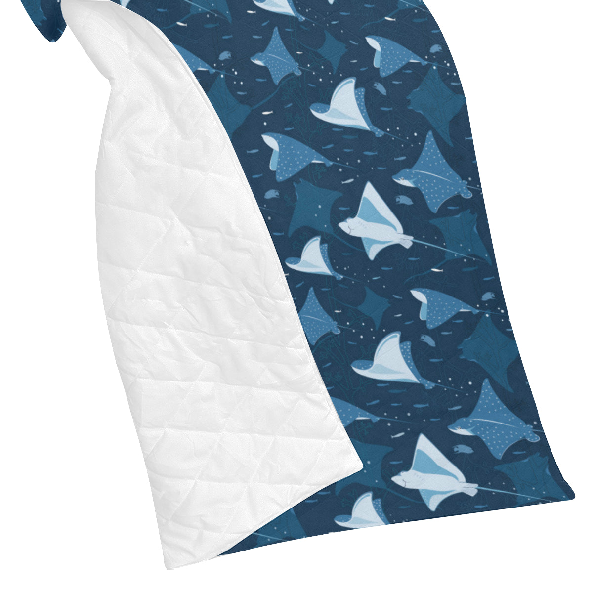 Manta Ray Pattern Print Design 02 Premium Quilt