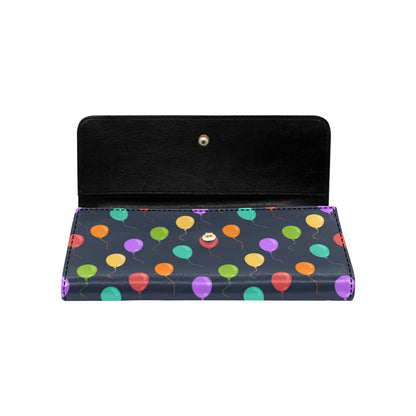 Ballon Colorful Pattern Print Design 03 Women's Trifold Wallet