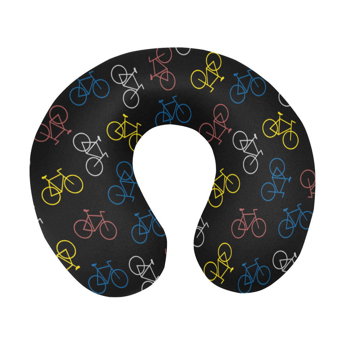 Bicycle Pattern Print Design 03 U-Shaped Travel Neck Pillow