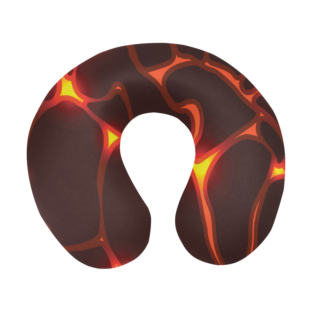 Lava Pattern Print Design 02 U-Shaped Travel Neck Pillow