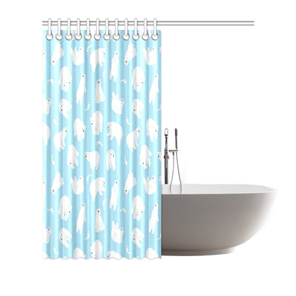 Polar Bear Pattern Print Design PB01 Shower Curtain