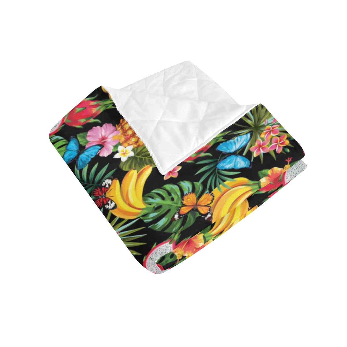 Tropical Fruits Pattern Print Design TF04 Premium Quilt