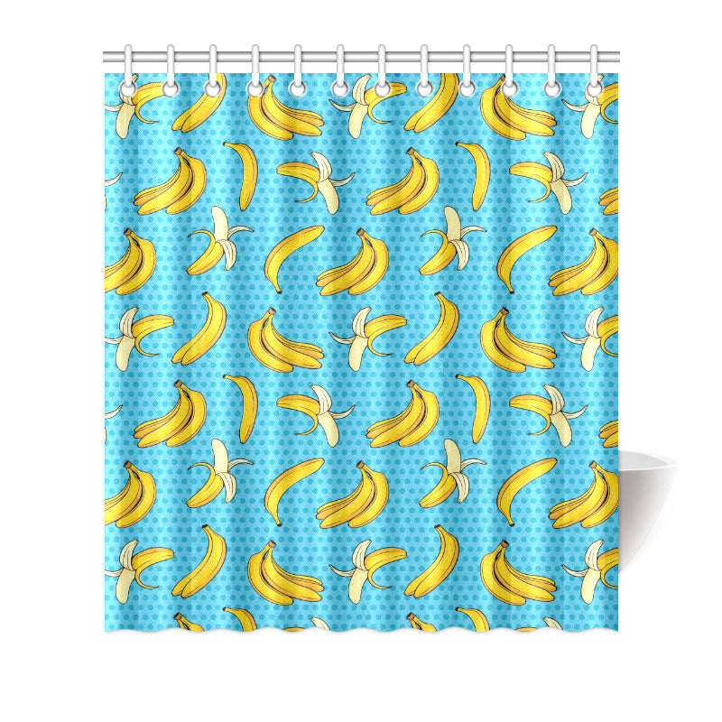 Banana Pattern Print Design BA08 Shower Curtain