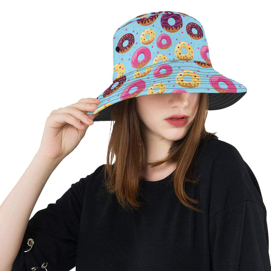 Donut Pattern Print Design DN07 Unisex Bucket Hat