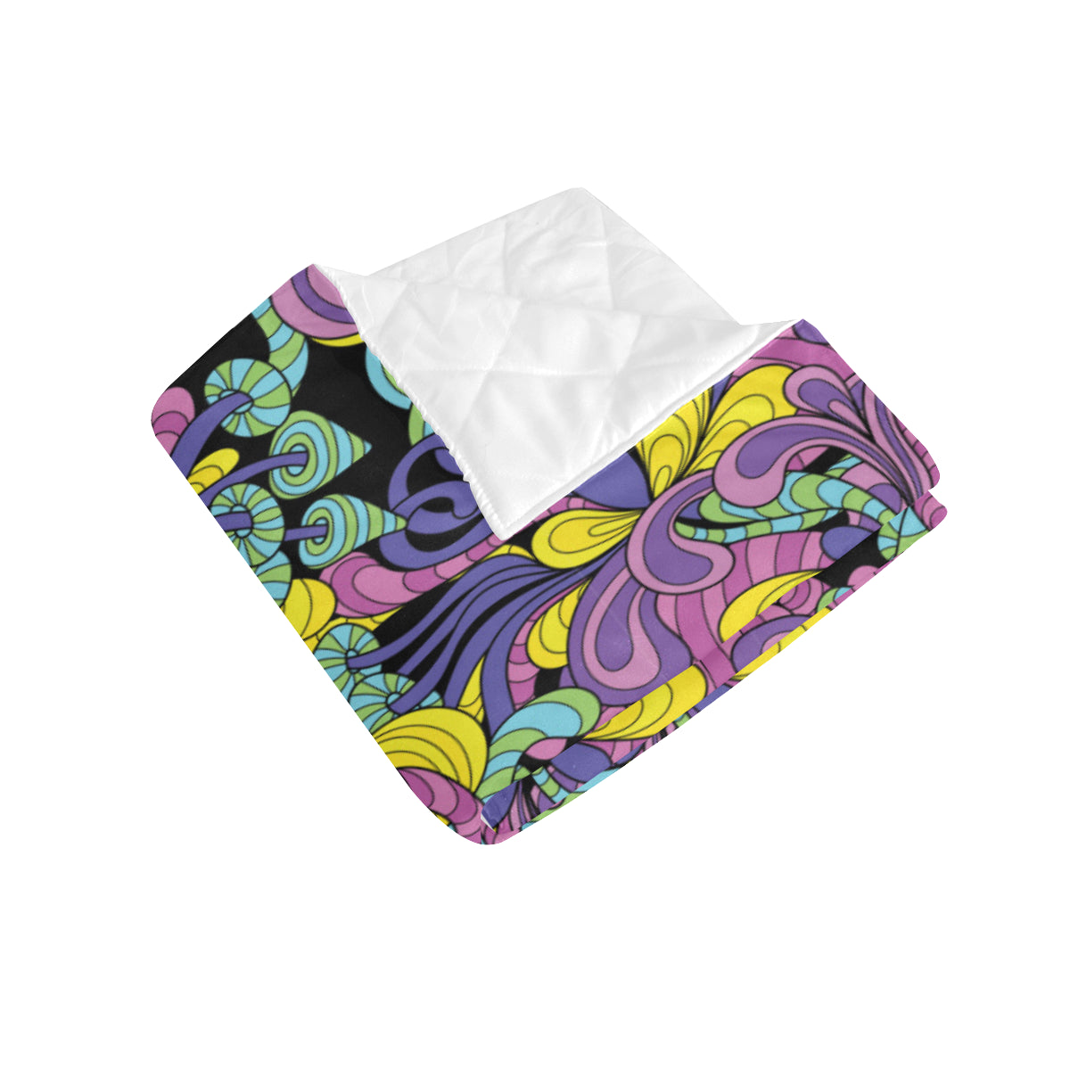 Psychedelic Pattern Print Design A04 Premium Quilt