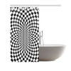 Checkered Flag Optical illusion Shower Curtain