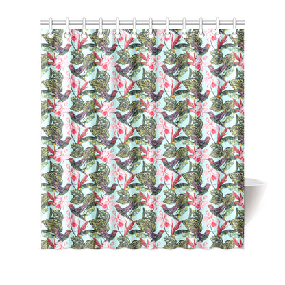 Hummingbird Cute Themed Print Shower Curtain