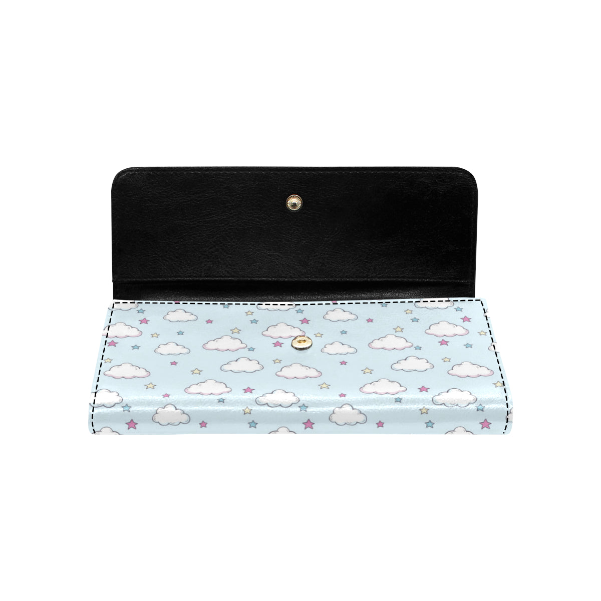 Cloud  Pattern Print Design 01 Women's Trifold Wallet