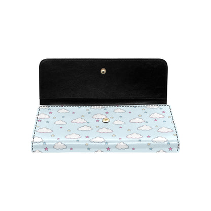 Cloud  Pattern Print Design 01 Women's Trifold Wallet