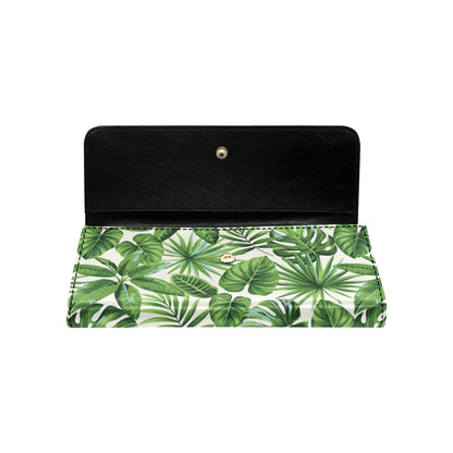 Tropical Flower Pattern Print Design TF013 Women's Trifold Wallet