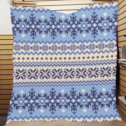 Nordic Pattern Print Design A03 Premium Quilt