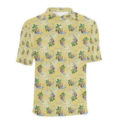 Surf Catch the Wave Design Men Polo Shirt