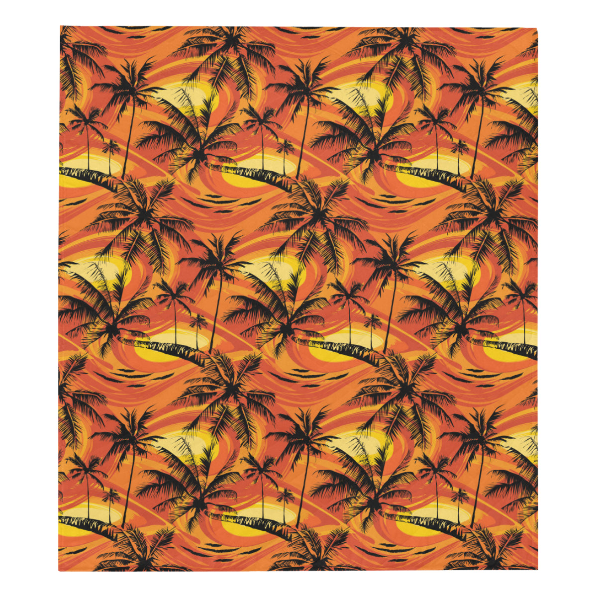 Palm Tree Pattern Print Design A02 Premium Quilt