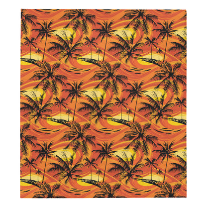 Palm Tree Pattern Print Design A02 Premium Quilt